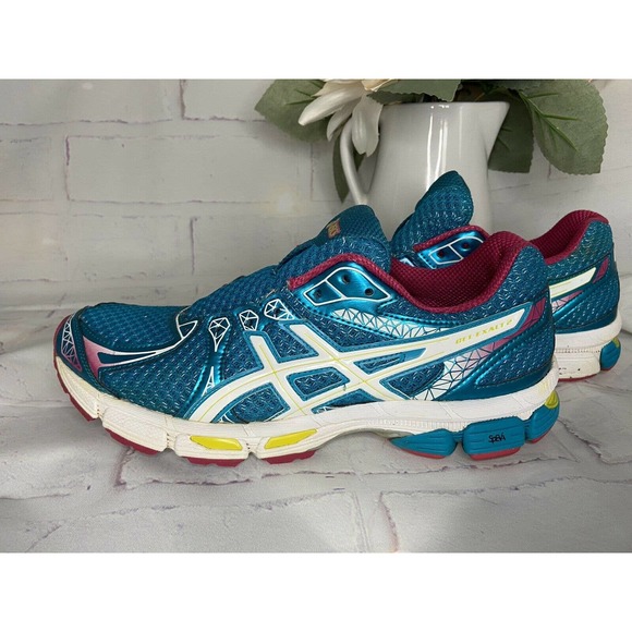 Asics Gel Exalt 2 Running Shoe Sneaker Women 9 Lightning Blue Pink Raspberry - Picture 2 of 7